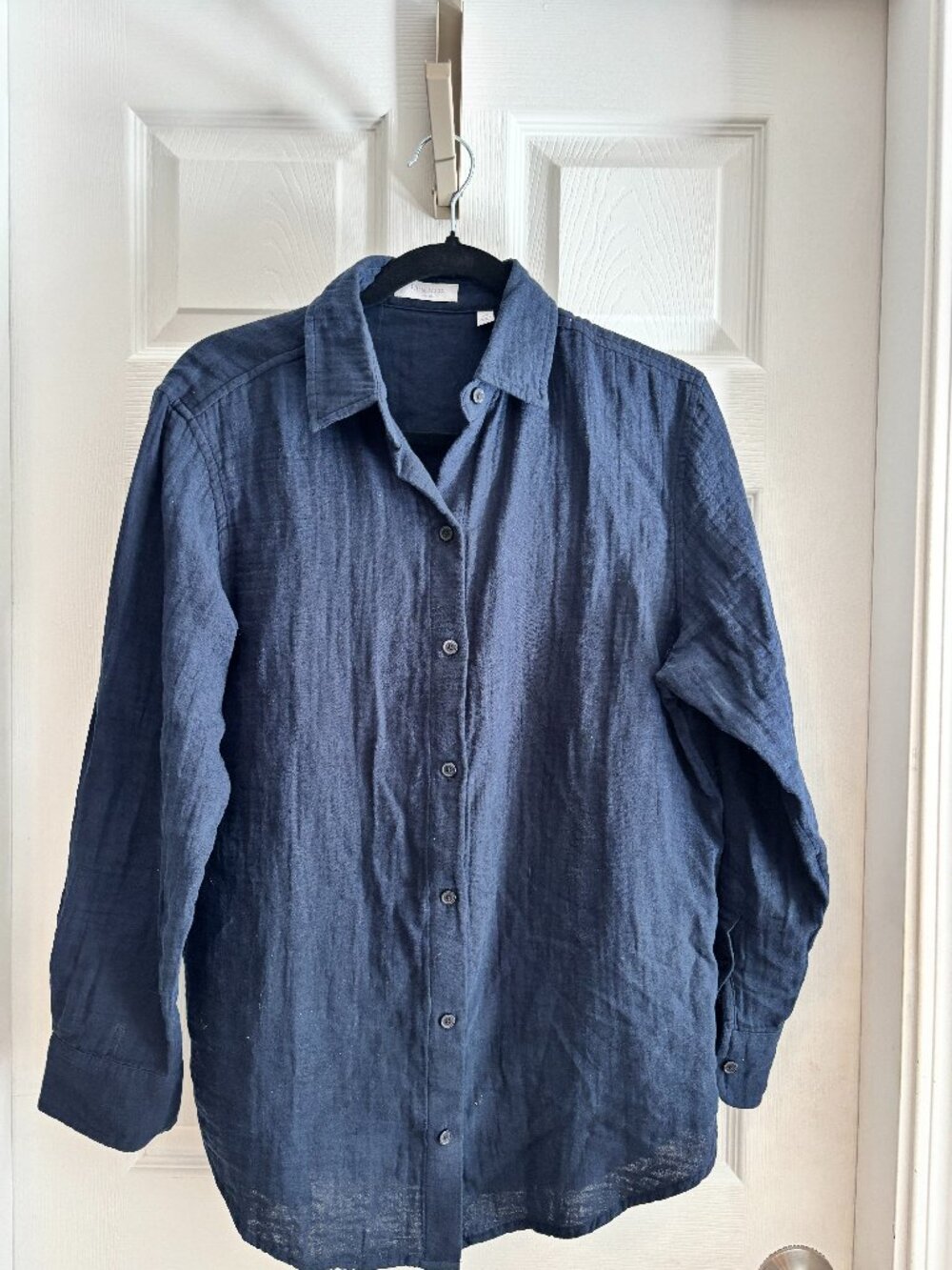 Aritzia Little Moon AirPlush Cotton Sail Shirt - Size XS - Vintage Navy